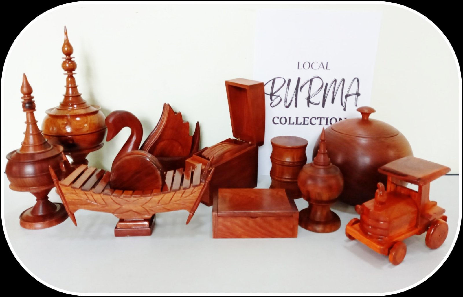 မြန်မာမှုသစ်သားပစ္စည်းလေးများ - Myanmar Handicraft Wood Products